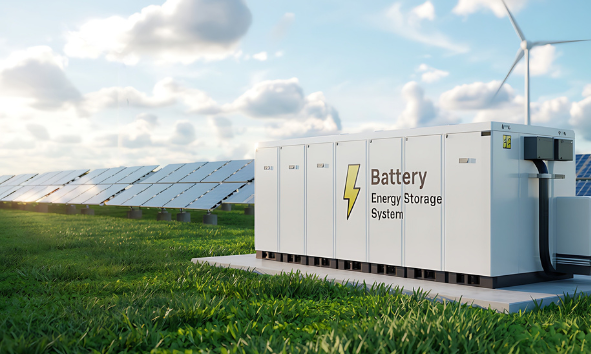 Batteriespeichersystem neben einer Photovoltaikanlage